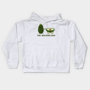 Funny avocado walking dad Kids Hoodie